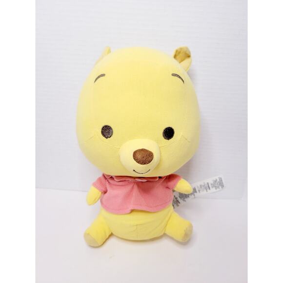 Disney Parks Other - Disney Parks Winnie the‎ Pooh Plush Sitting Stuffed Animal Pink Corduroy Shirt